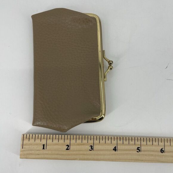 Tan Sac Strapless Small Purse "Tan" Faux Leather Sophisticated Elegant - Picture 15 of 16